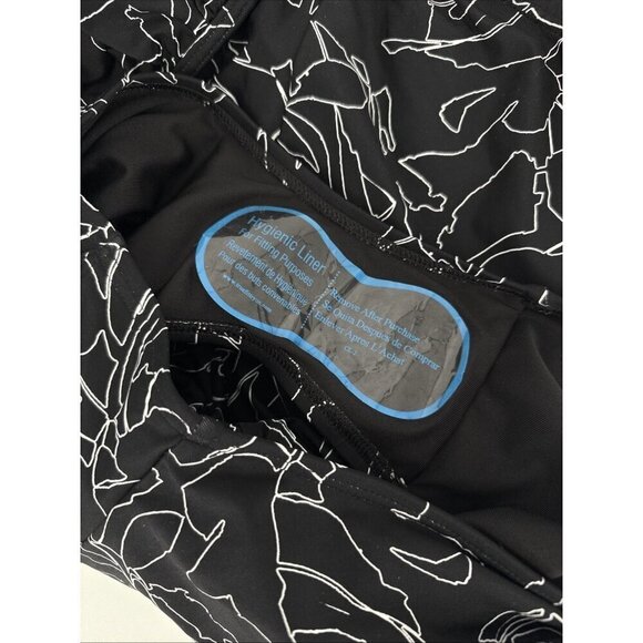 DKNY Women's Size XL Black White Sweetheart Twist Front One Piece Swimsuit New - Picture 8 of 11